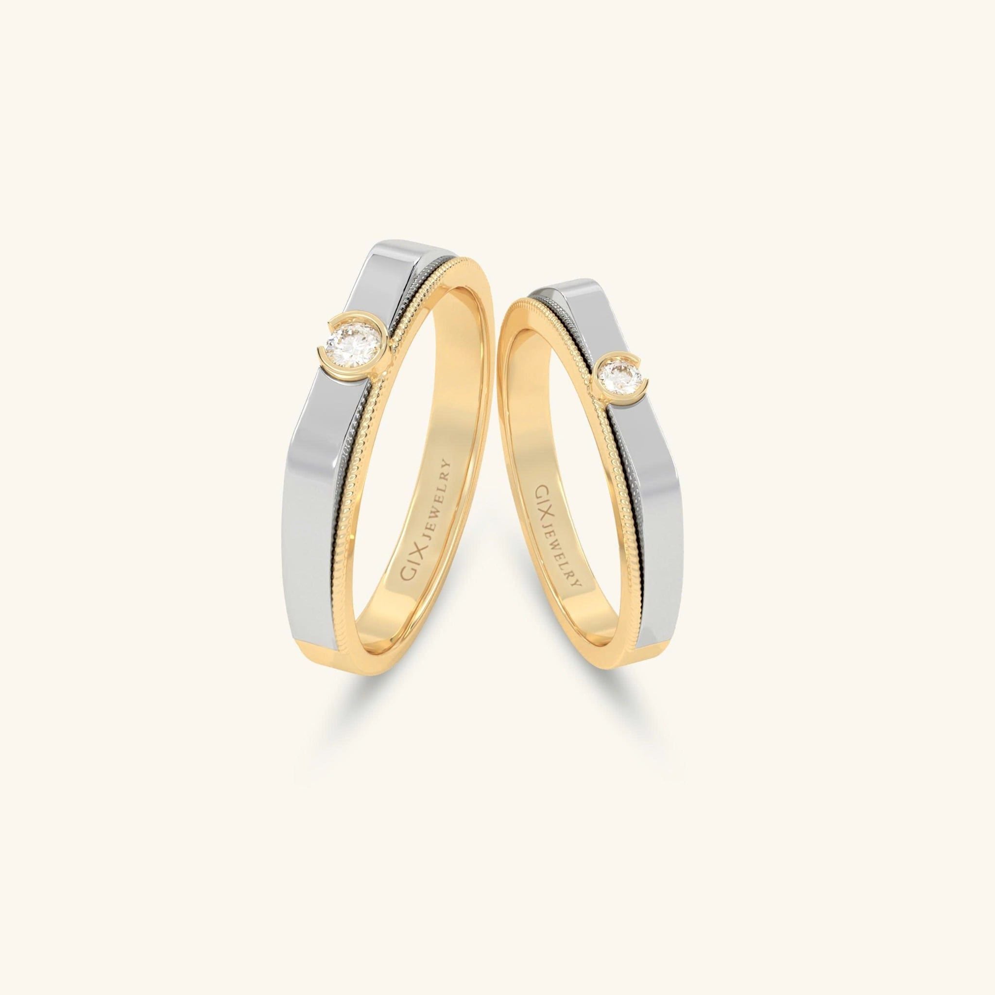  Nhẫn cưới vàng 10k thiết kế riêng - GCR25050231 | Gix Jewel 