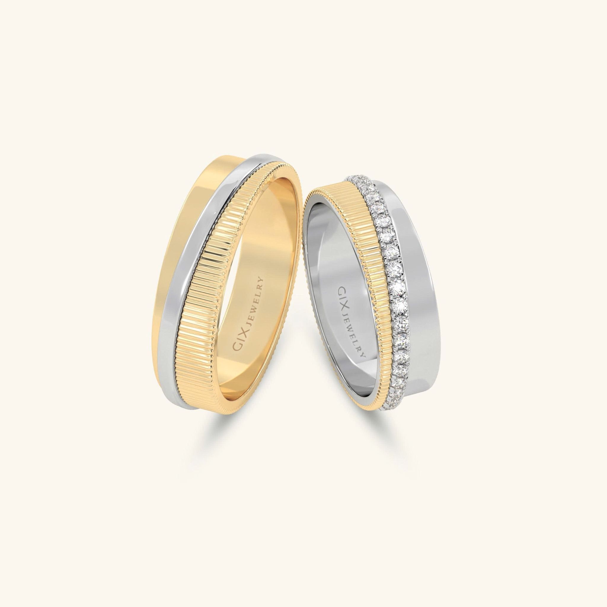  Nhẫn cưới cặp bạc thiết kế riêng - GCR25050233 | Gix Jewel 