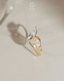  Bộ nhẫn nữ đeo ngón út vàng 18k đẹp đính Moissanite Gix Jewel 