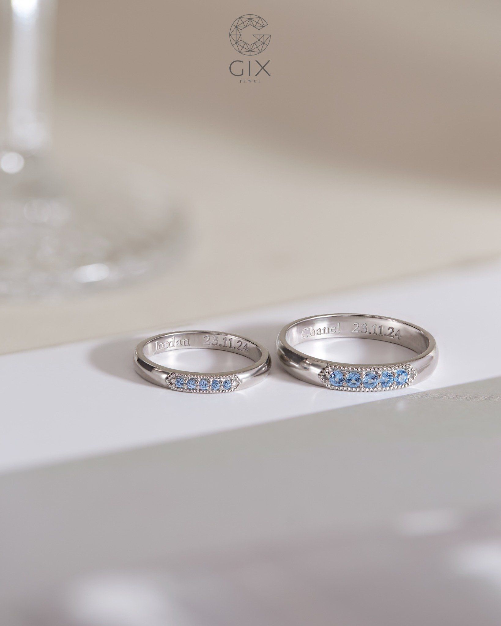  Nhẫn cưới Birthstone - GCR25050149 | Gix Jewel 