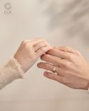  Nhẫn cặp Miles & Hearts bạc & vàng 18k thiết kế hình bản đồ thế giới Gix Jewel 