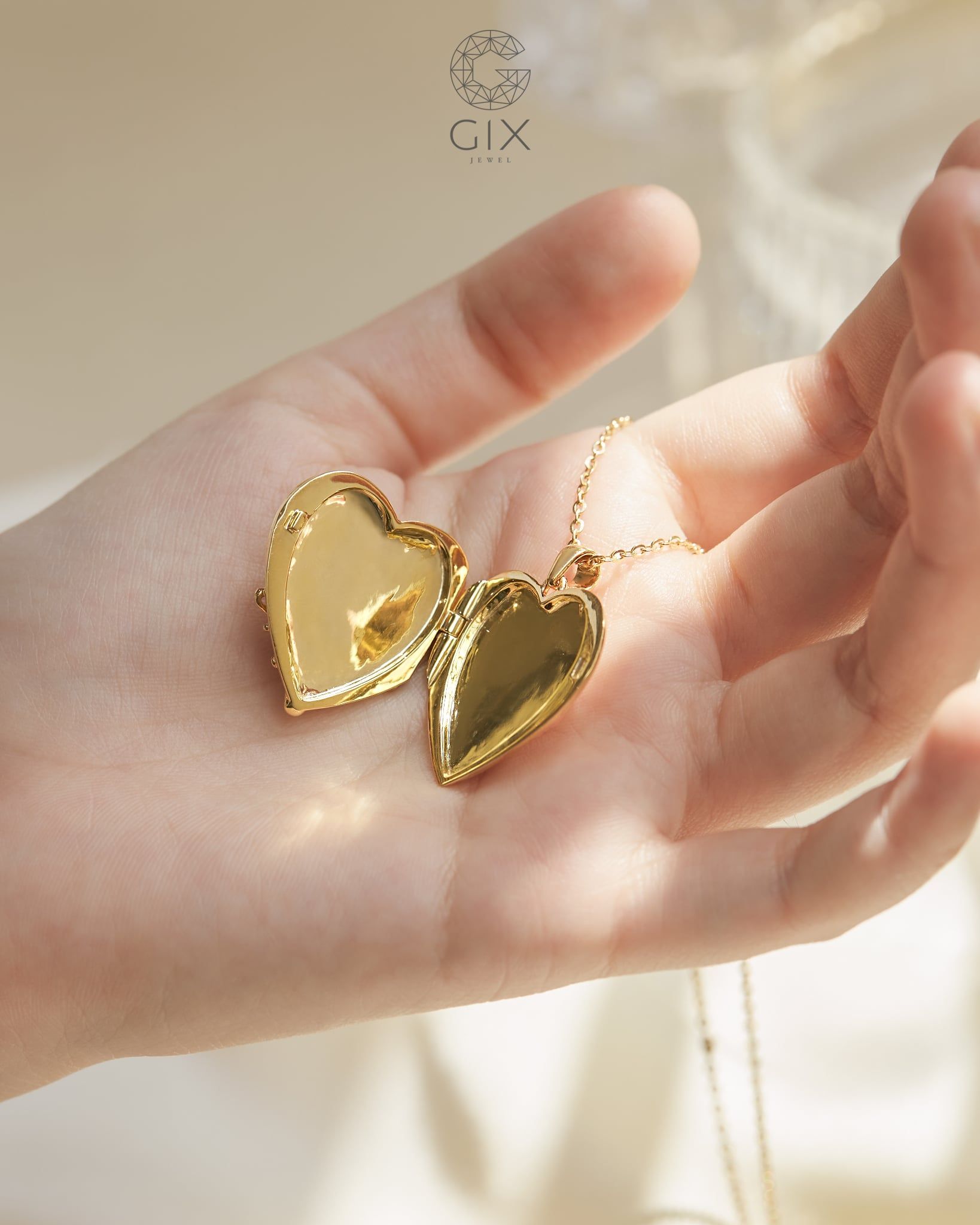  Dây chuyền locket lồng ảnh thiết kế riêng - GNL25050284 | Gix Jewel 
