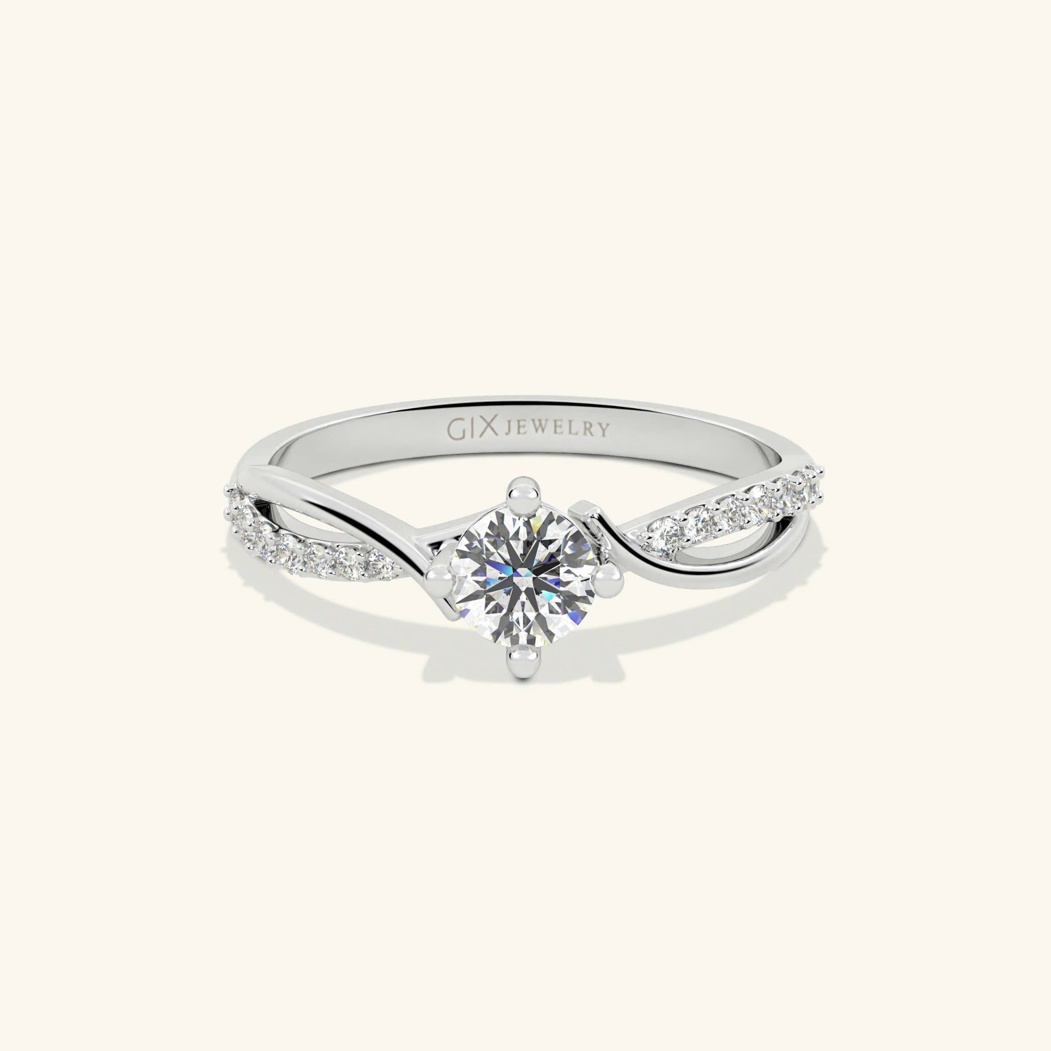  Nhẫn cầu hôn vàng 10k Twist Together | Gix Jewel 