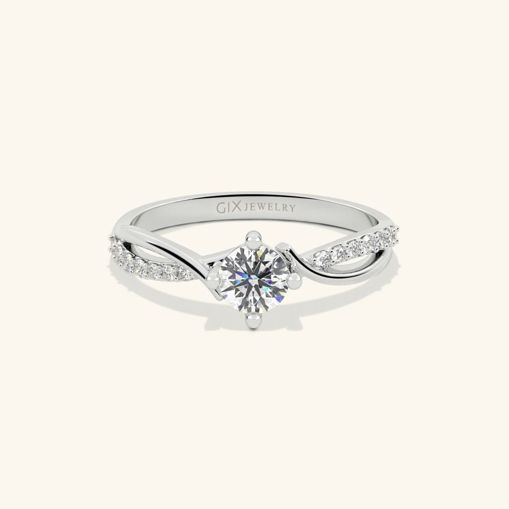 Nhẫn cầu hôn vàng 14k Twist Together | Gix Jewel