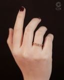  Nhẫn vương miện vàng hồng đẹp đính kim cương thiên nhiên | Gix Jewel 