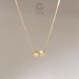  [CÓ SẴN] Dây chuyền khoen lật vàng 14k 2 mặt rubik | Gix Jewel 