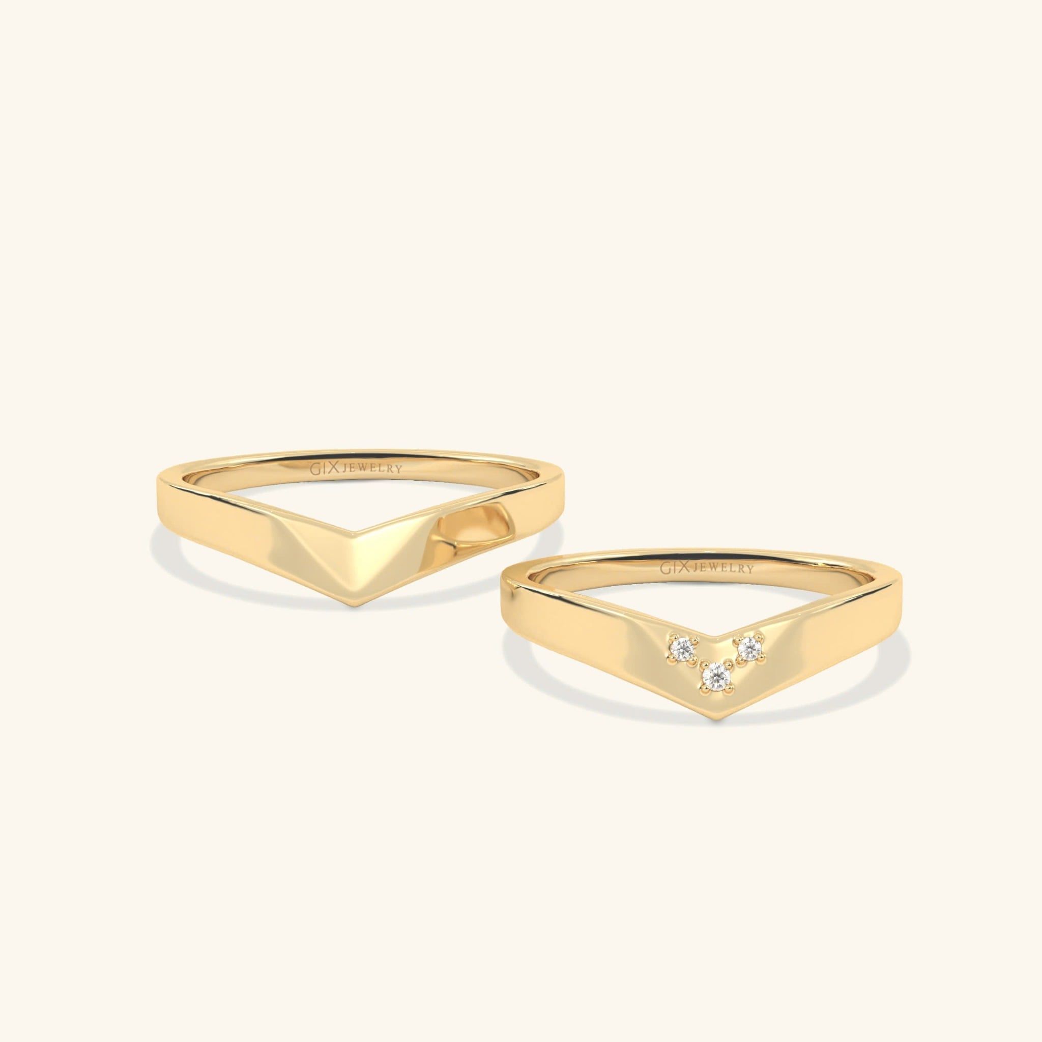  Nhẫn cưới vàng 10k thiết kế riêng - GCR25050158 | Gix Jewel 
