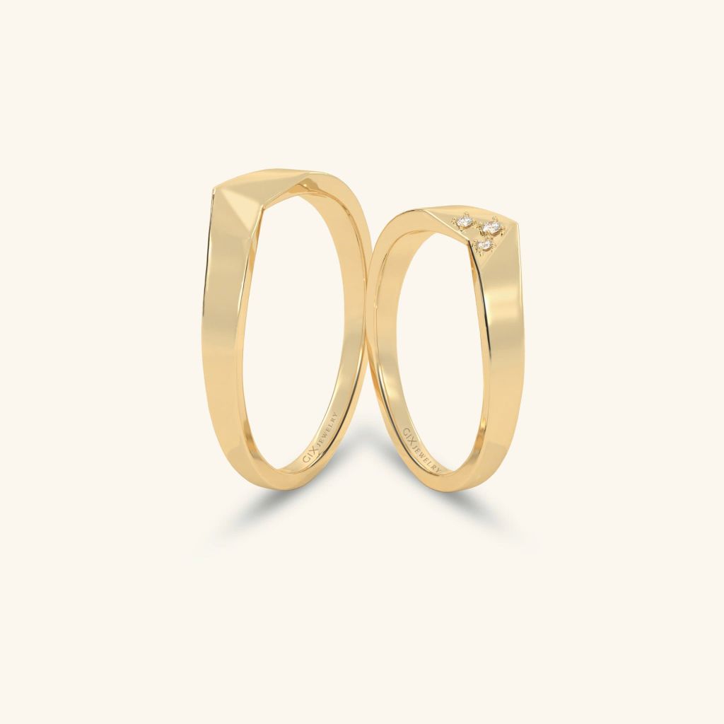  Nhẫn cưới vàng 18k thiết kế riêng - GCR25050158 | Gix Jewel 