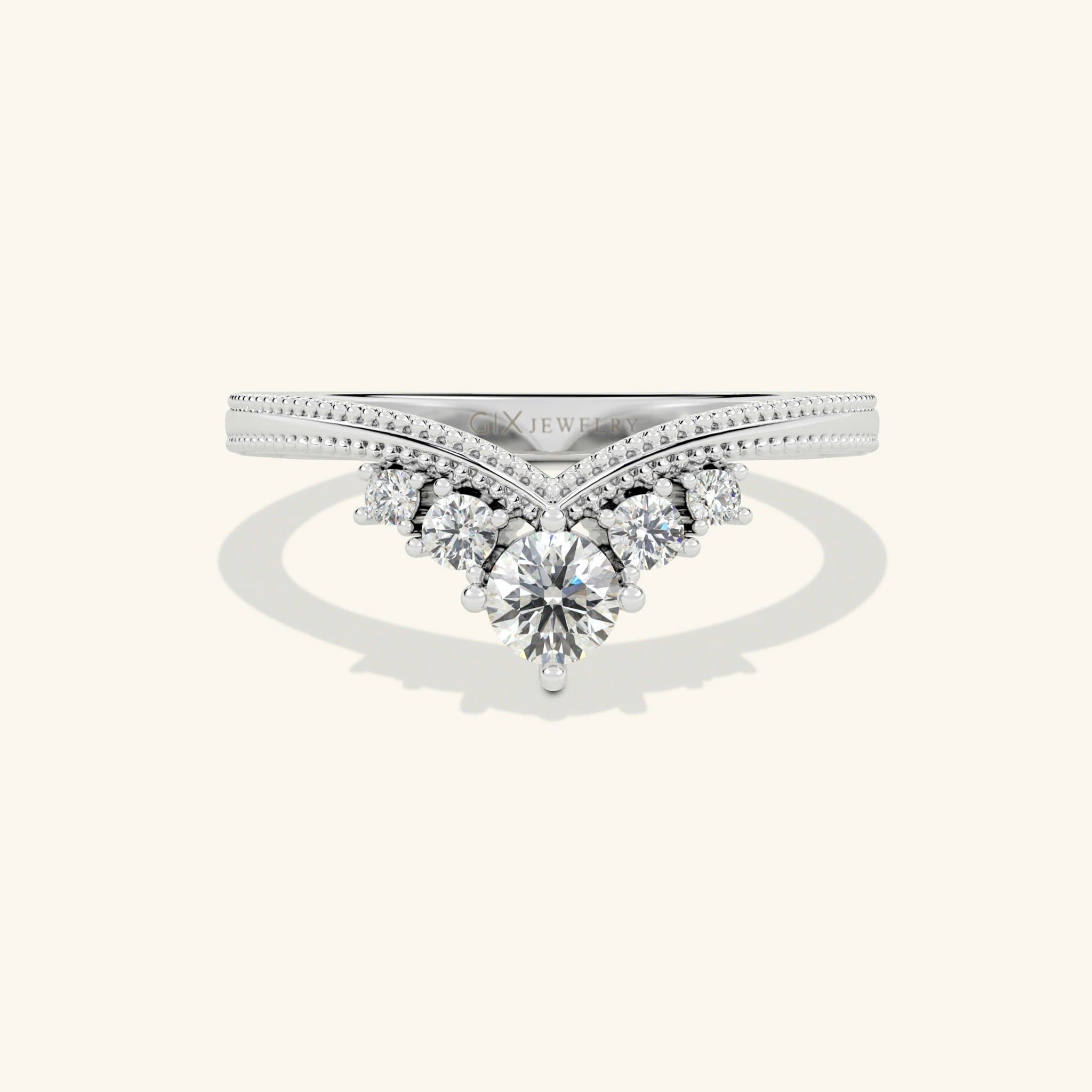  Nhẫn đính hôn vàng 18k GCH25050097 | Gix Jewel 