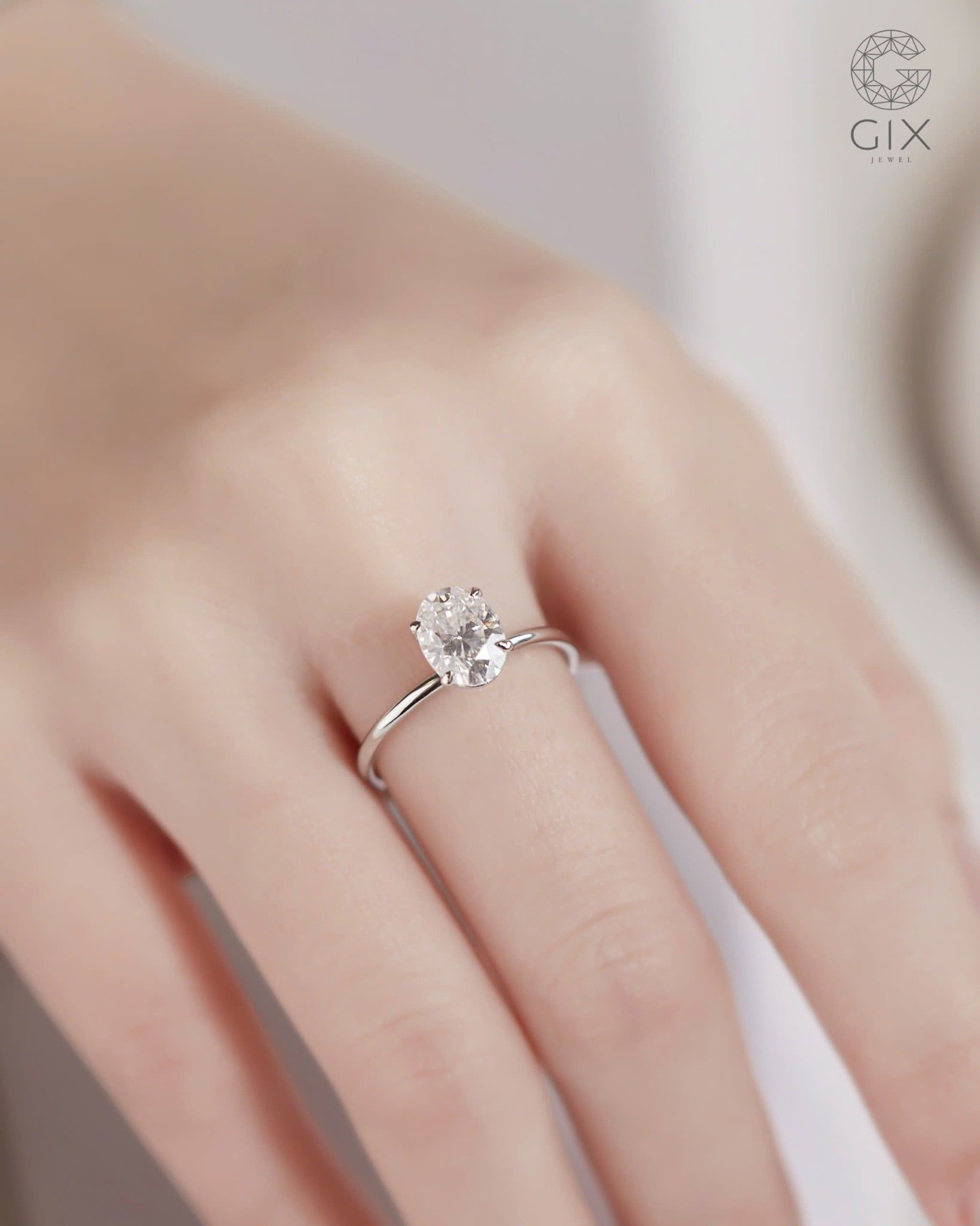  Nhẫn cầu hôn vàng 18k True Curve | Gix Jewel 