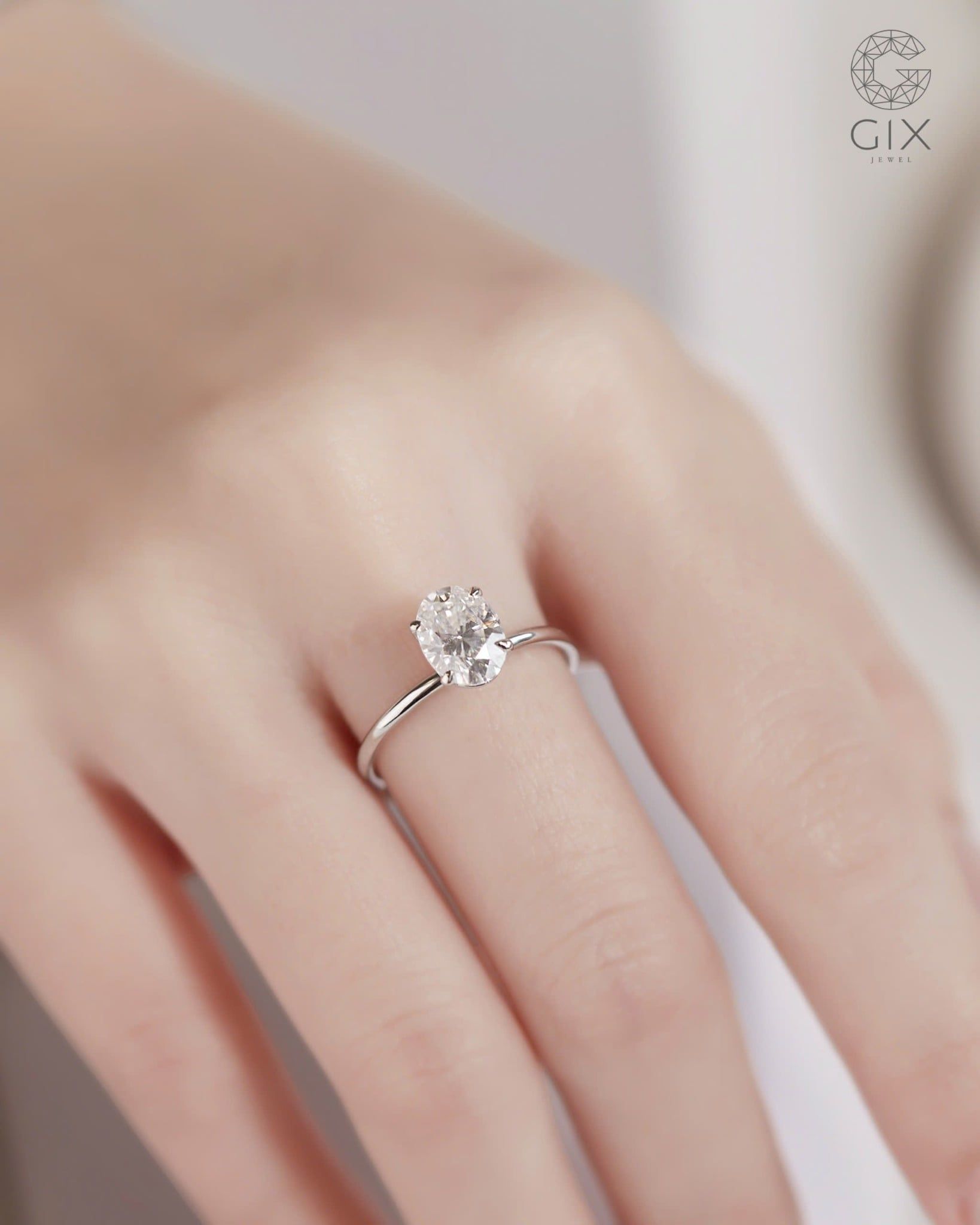  Nhẫn cầu hôn vàng 14k True Curve | Gix Jewel 
