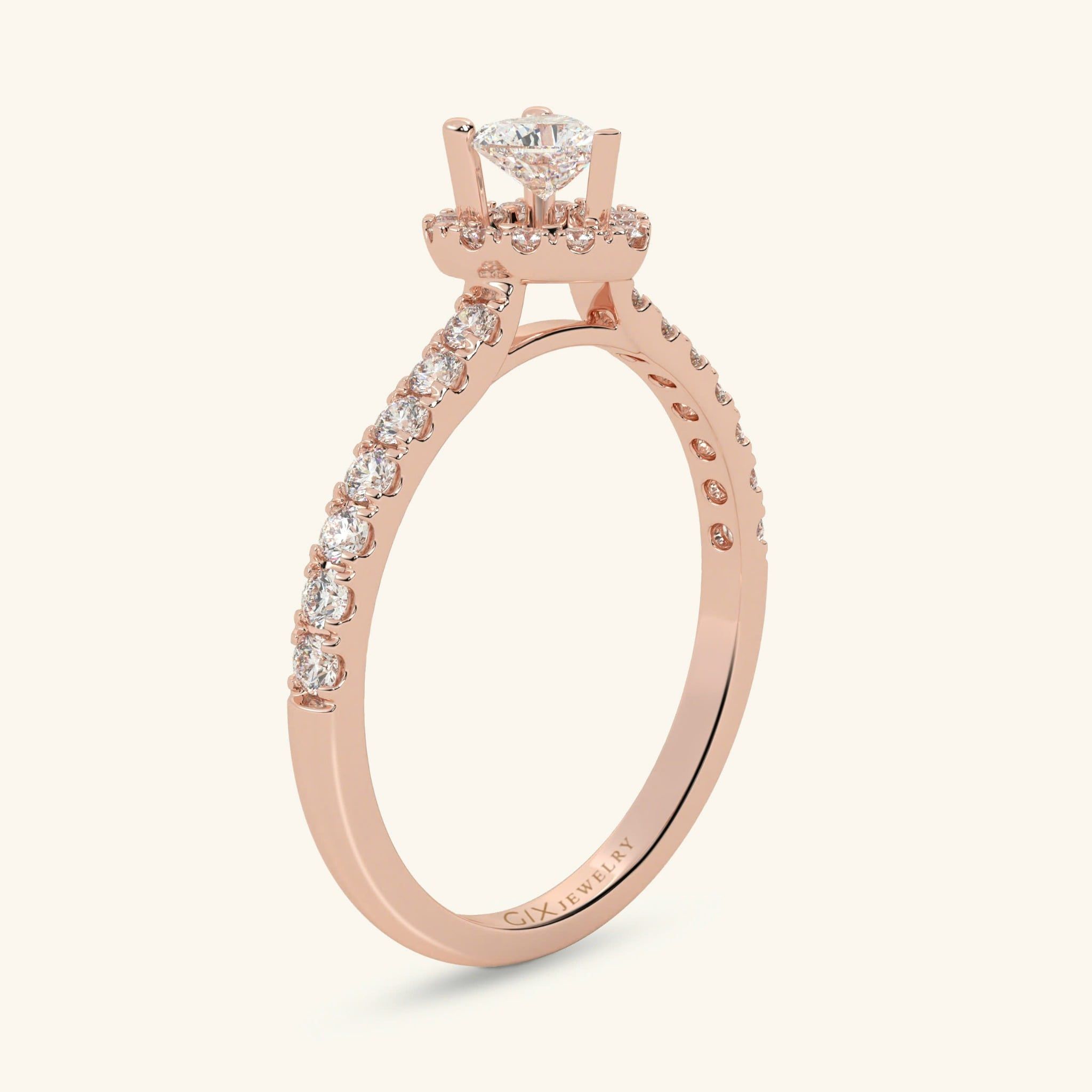  Nhẫn cầu hôn vàng 14k Shining Heart | Gix Jewel 