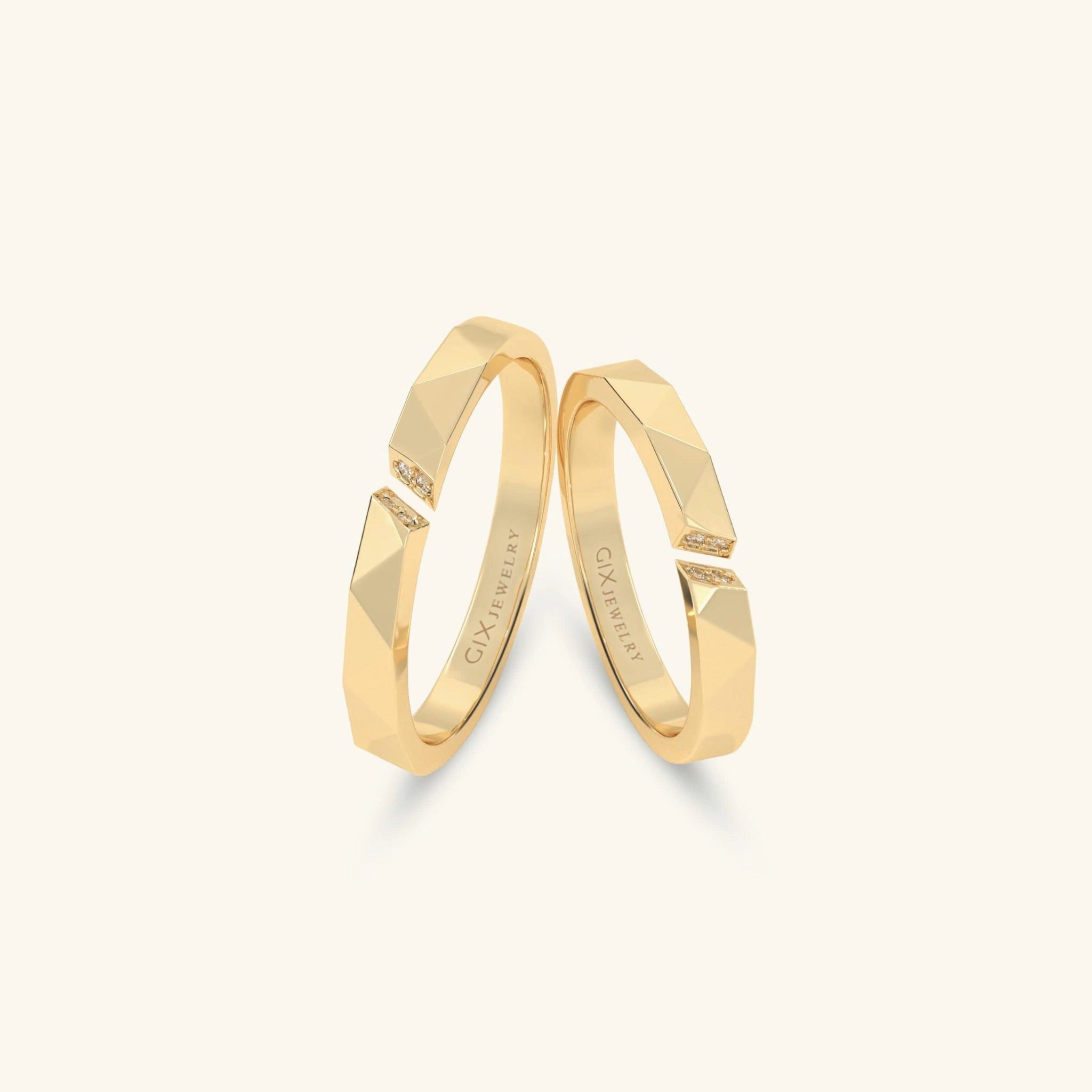  Nhẫn cưới vàng 18k thiết kế riêng - GCR25050242 | Gix Jewel 