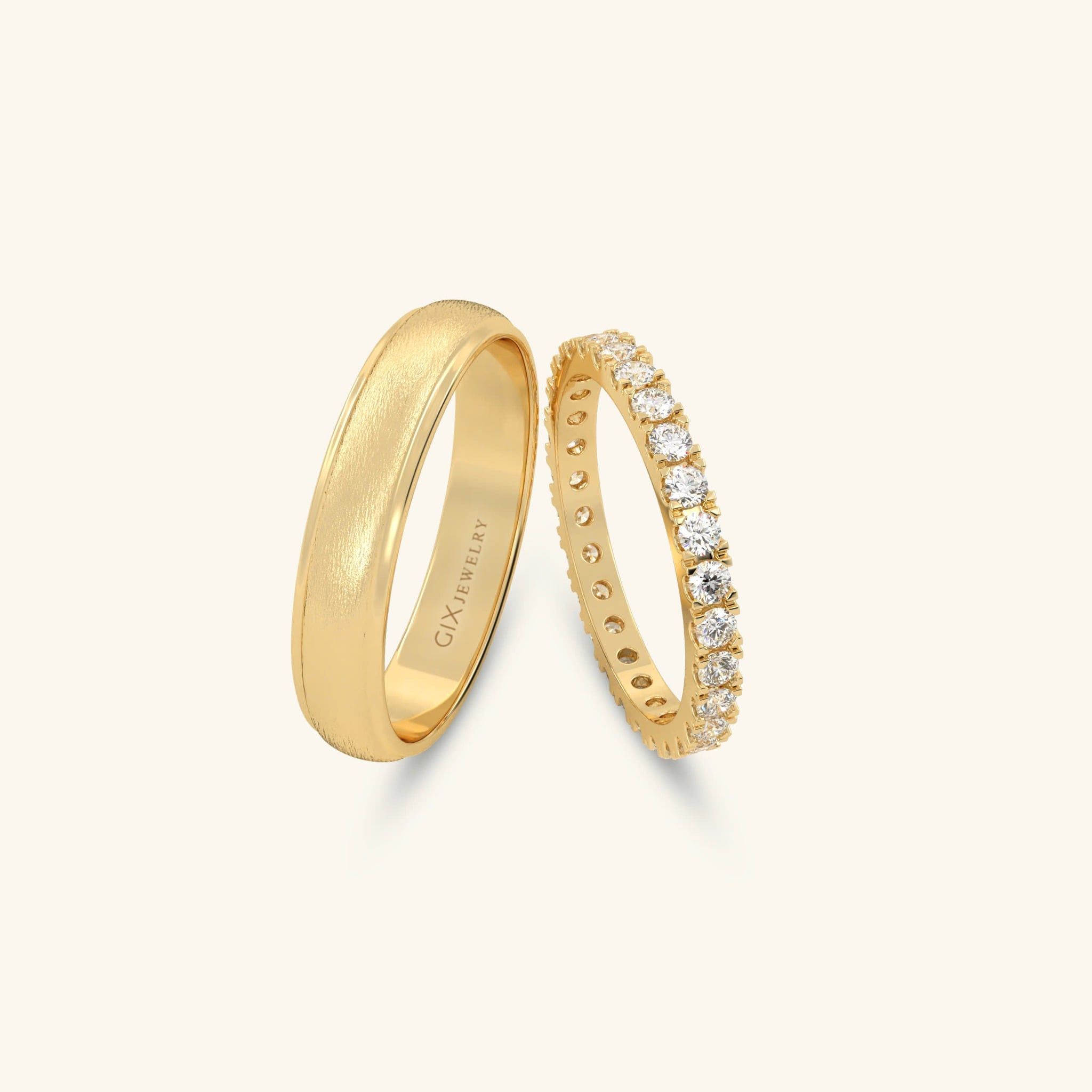 Nhẫn cưới vàng 14k thiết kế riêng - GCR25050282 | Gix Jewel 