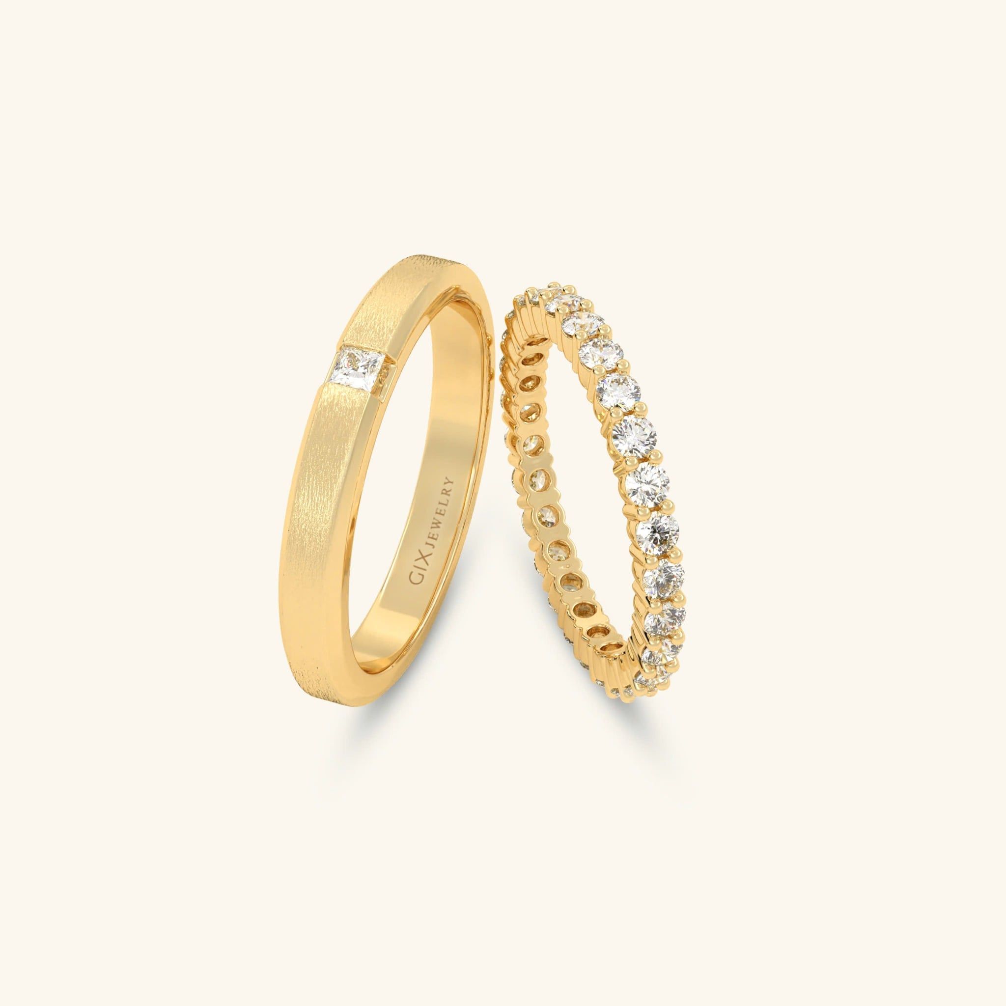  Nhẫn cưới vàng 10k thiết kế riêng - GCR25050285 | Gix Jewel 