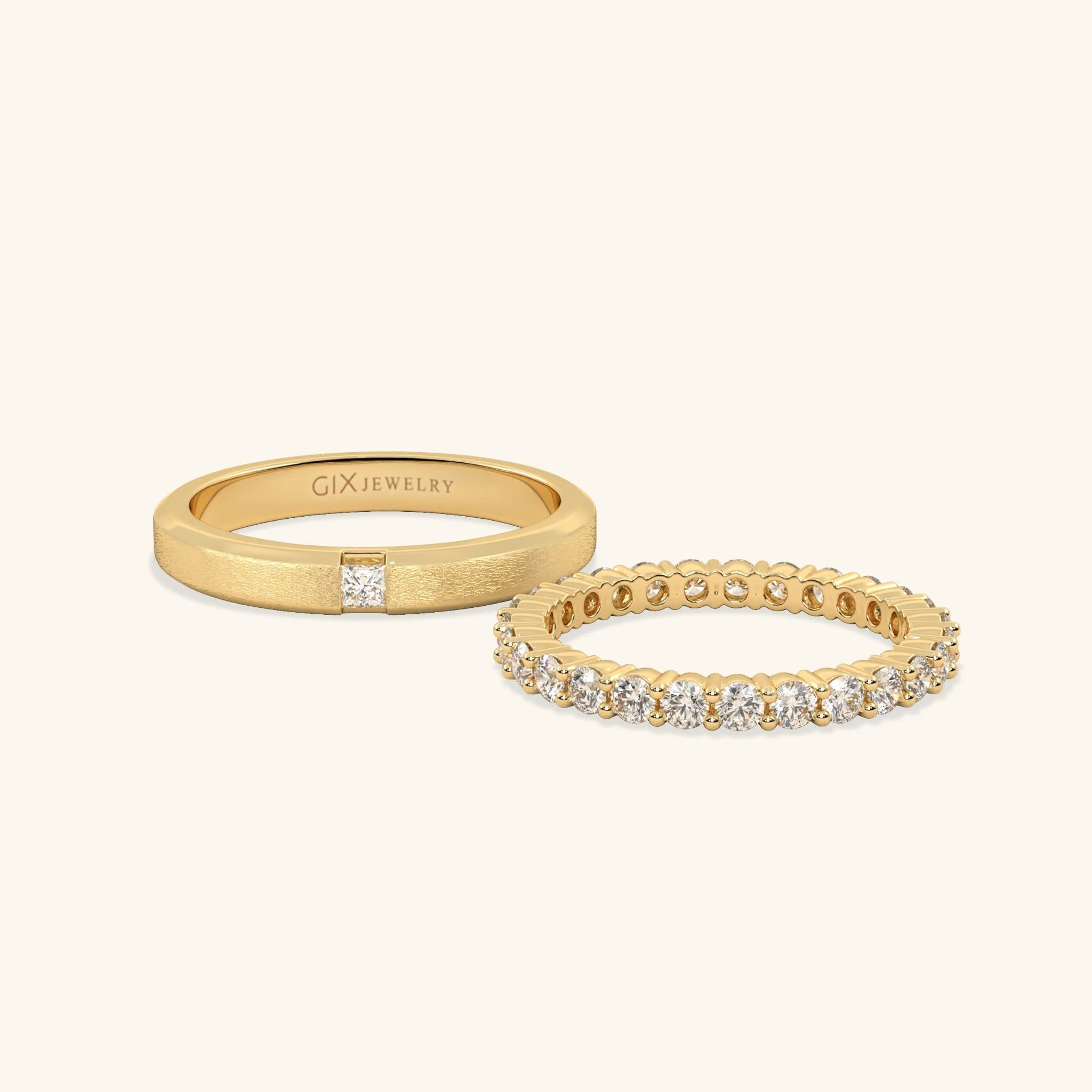  Nhẫn cưới vàng 10k thiết kế riêng - GCR25050285 | Gix Jewel 