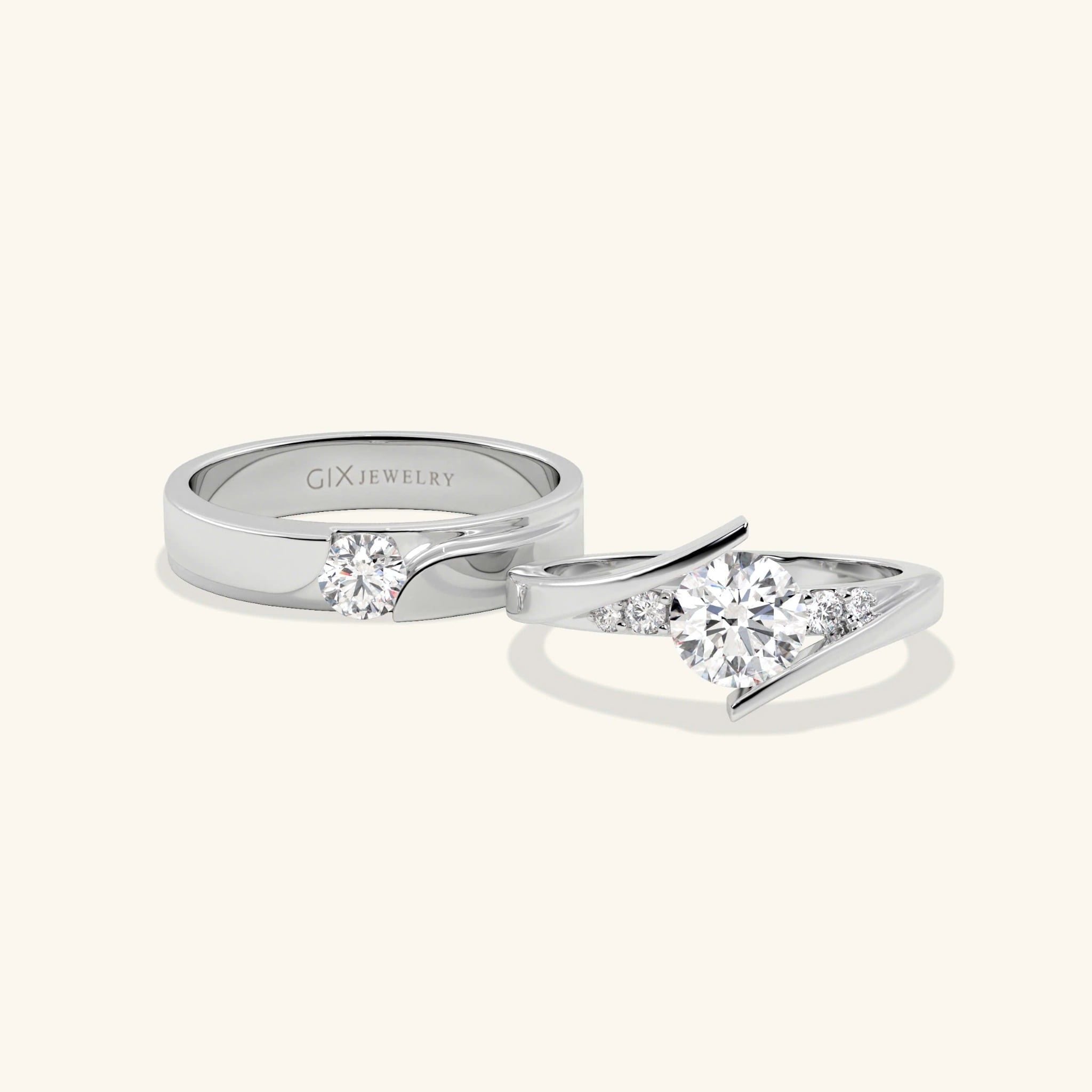  Nhẫn cưới vàng 18k thiết kế riêng - GCR25050265 | Gix Jewel 