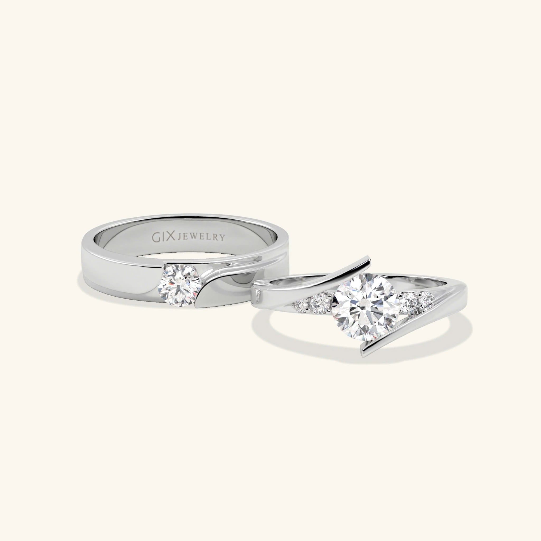  Nhẫn cưới vàng 14k thiết kế riêng - GCR25050265 | Gix Jewel 