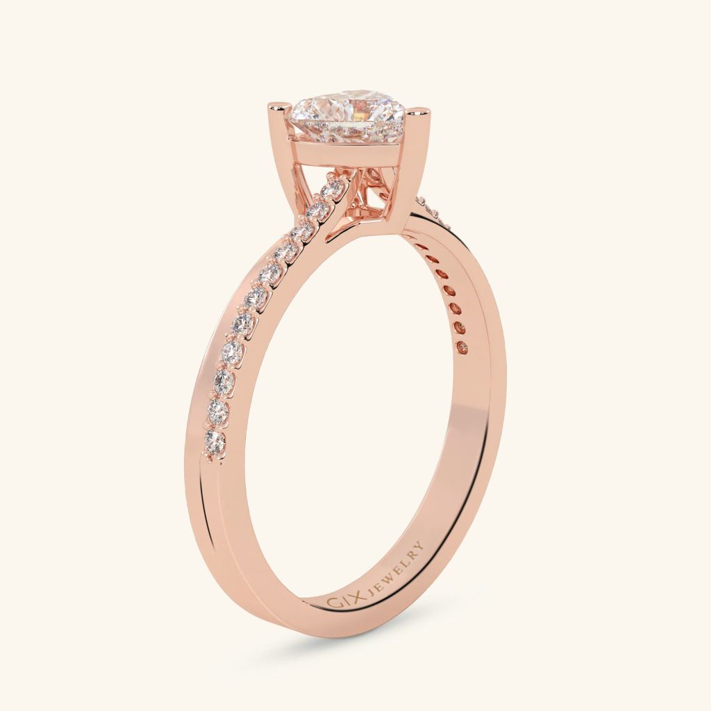 Nhẫn cầu hôn vàng 10k Pink Promise | Gix Jewel