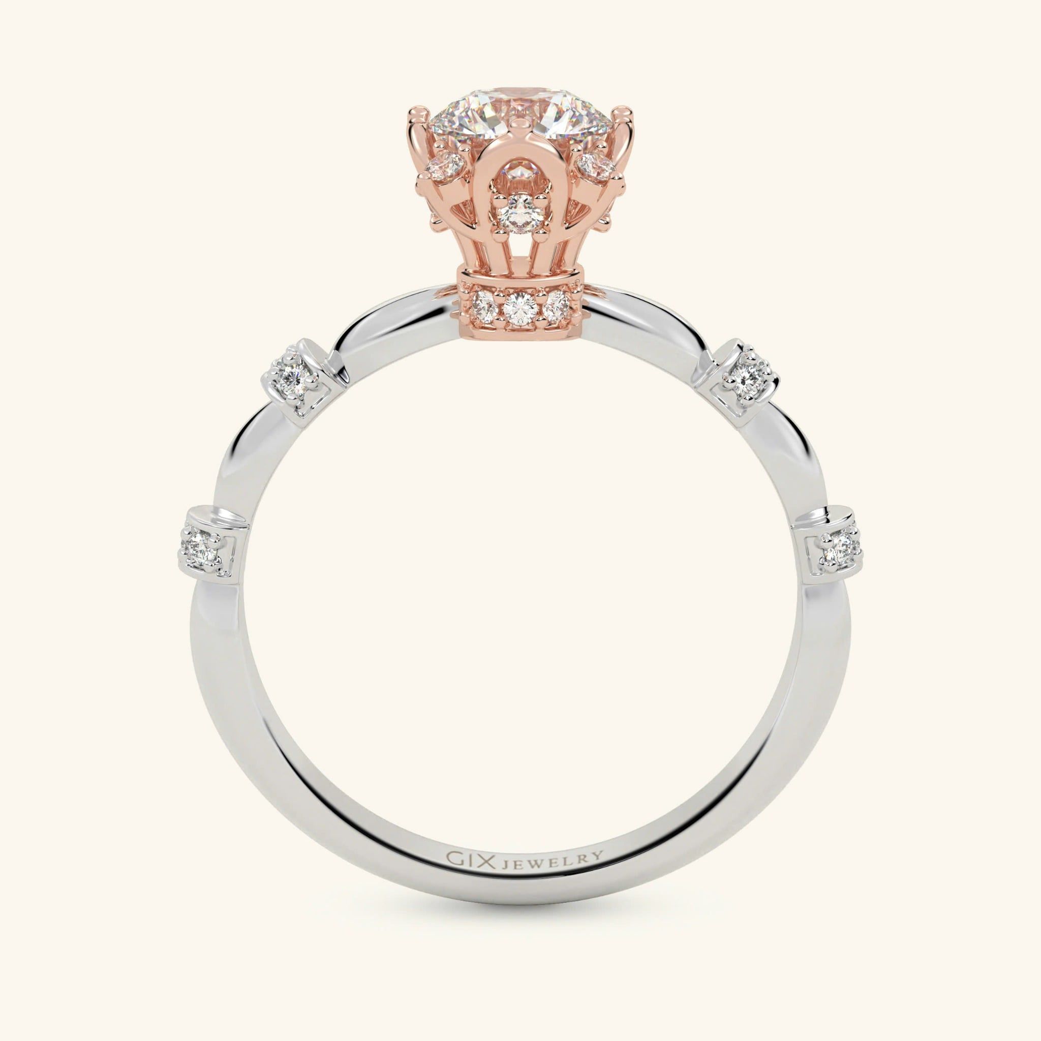  Nhẫn cầu hôn vàng 14k Lifted Heart | Gix Jewel 