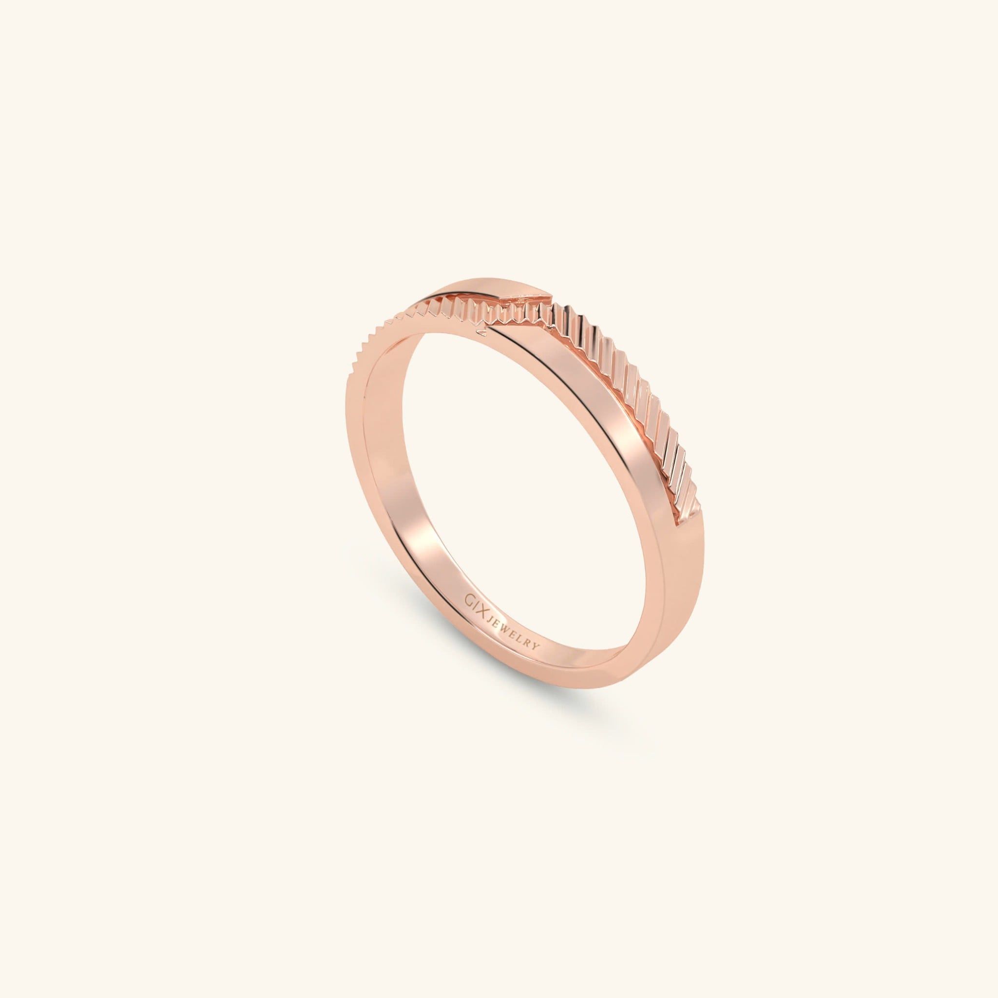  Nhẫn cưới vàng 10k thiết kế riêng - GCR25050165 | Gix Jewel 