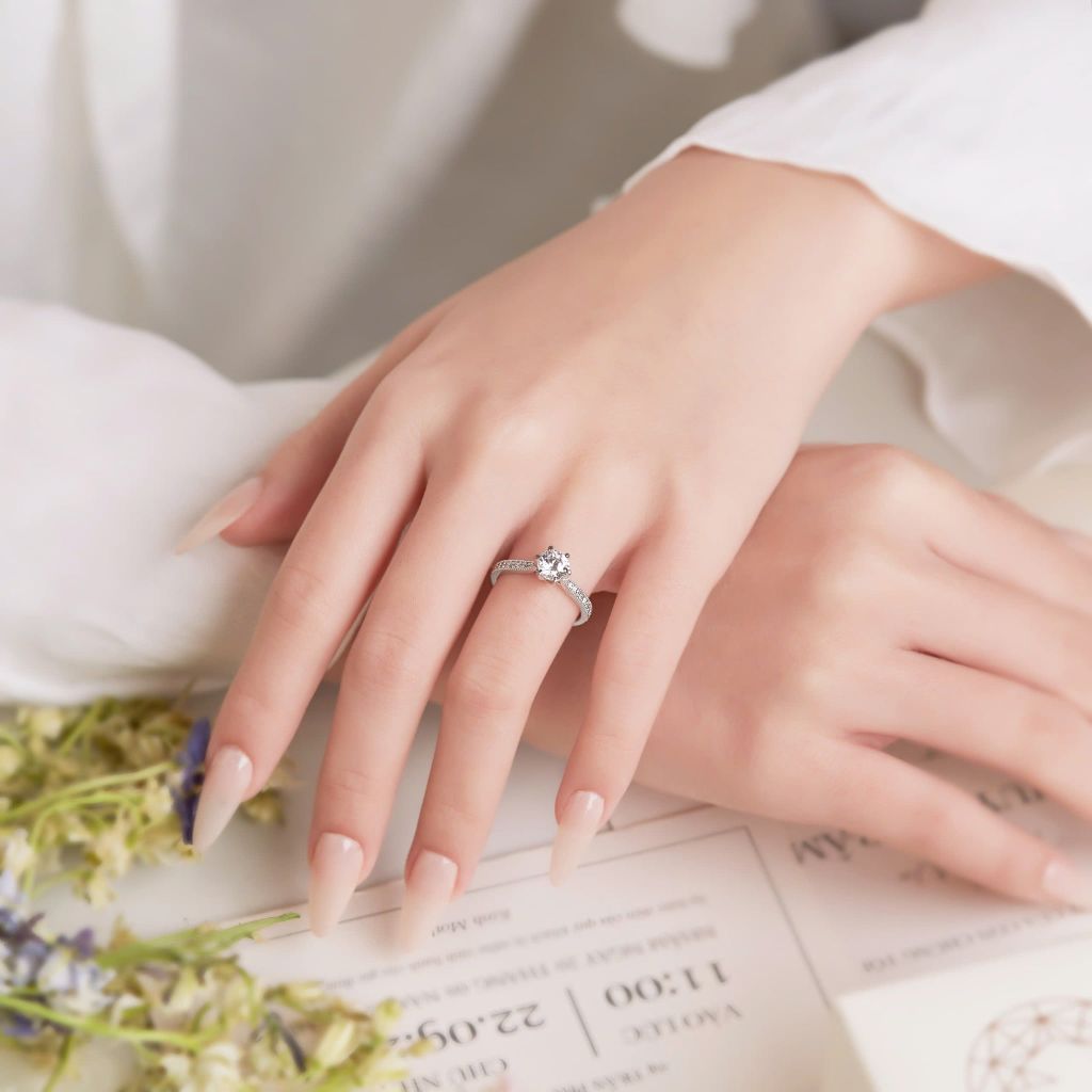  Nhẫn cầu hôn vàng 18k Whisper Gem | Gix Jewelry 