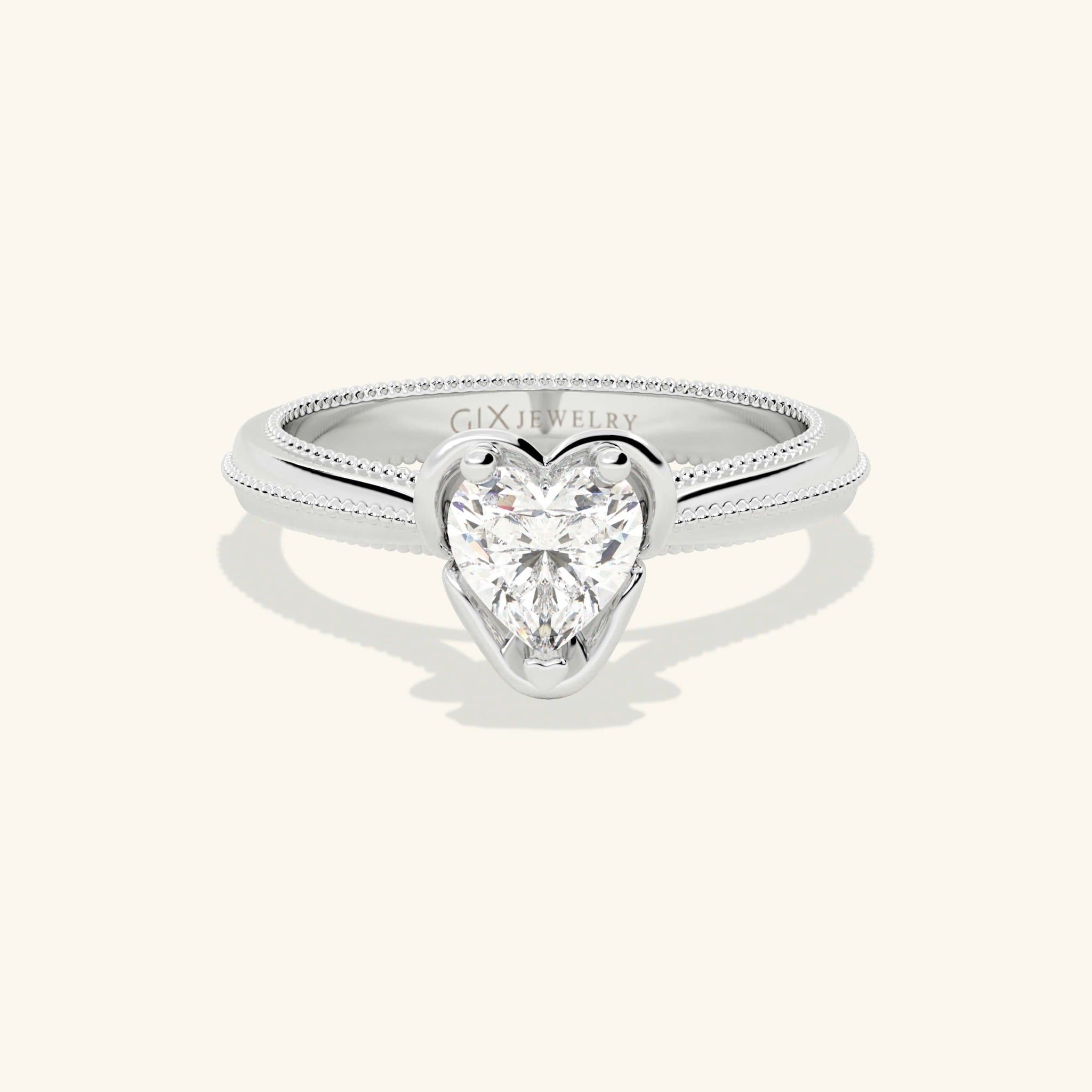  Nhẫn đính hôn bạc Soft Love | Gix Jewel 