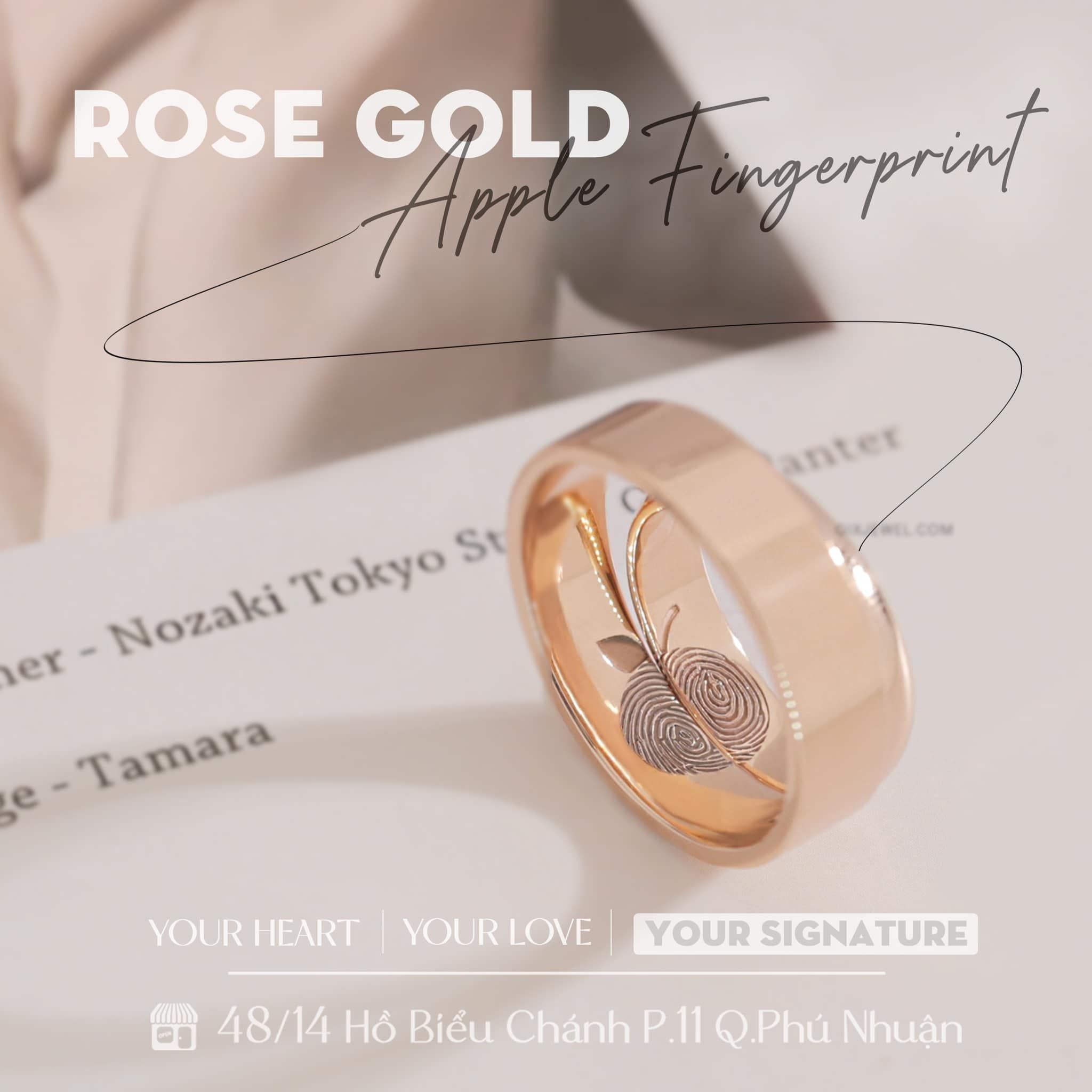  Nhẫn Cưới Vàng 18K Khắc Vân Tay Gix Jewel - Mã GCR25050121 