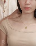  Vòng cổ đôi tình yêu bạc 925 & vàng đẹp tag tròn khắc tên | Gix Jewel 