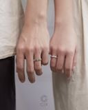  Nhẫn cưới kim cương đơn giản vàng tây 18k đẹp tặng đám cưới Gix Jewel 