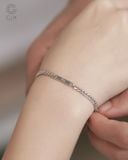  Vòng tay đôi bạc & vàng đẹp sợi khoen lật kiểu mới khắc tên nam nữ Gix Jewel 