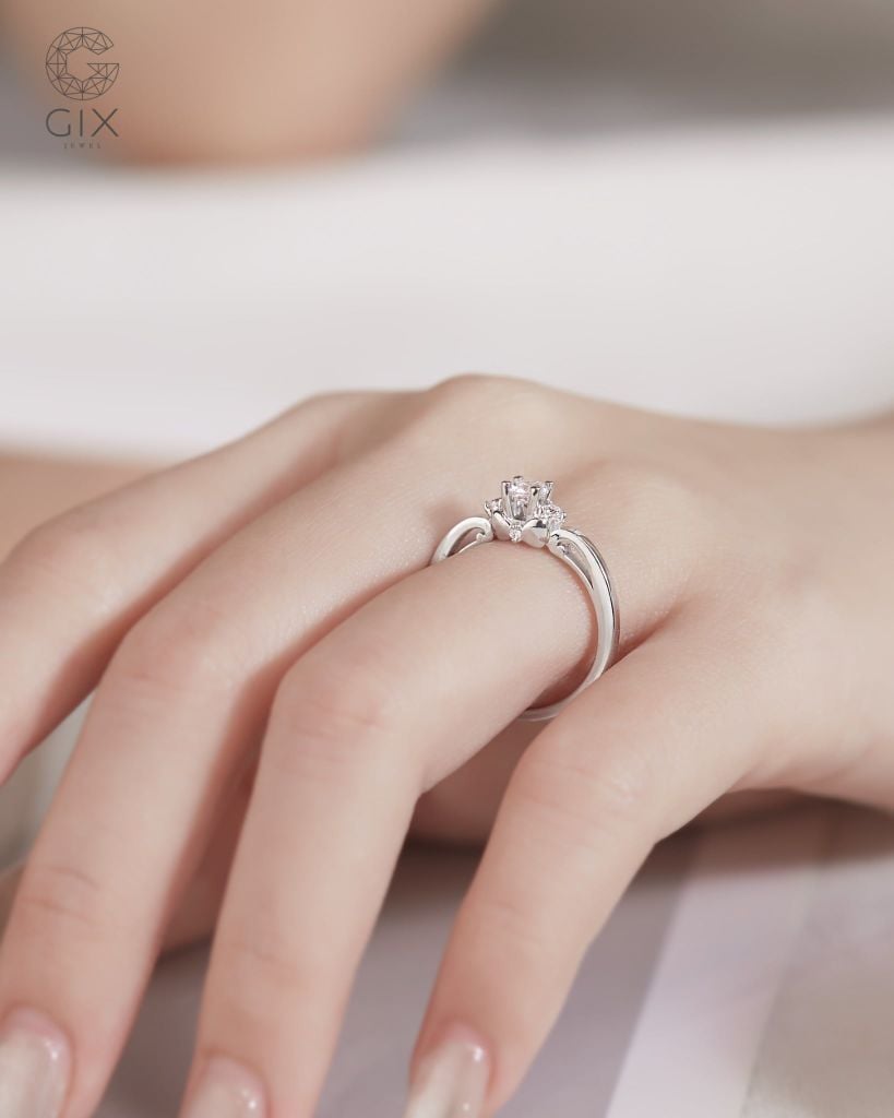  Nhẫn cầu hôn vàng 18k Bow Promise | Gix Jewel 