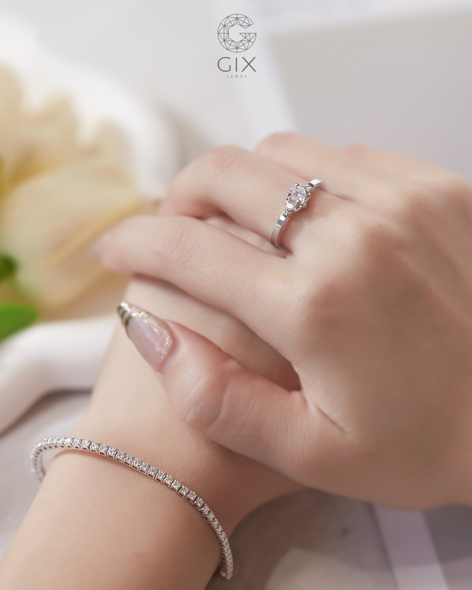  Nhẫn cầu hôn bạc Bow Promise | Gix Jewel 