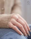  Nhẫn signet nữ vàng 18k & bạc đẹp khắc tên theo yêu cầu | Gix Jewel 