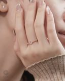  Nhẫn nữ cỏ 4 lá may mắn vàng tây đính kim cương - Clover Dazzle | Gix Jewel 