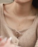  Dây chuyền vàng tây hình trái tim đính kim cương đẹp | Gix Jewel 