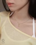  Dây chuyền chữ cái đuôi trái tim vàng 18k bạc s925 | Gix Jewelry 
