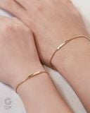  Vòng tay đôi nam nữ vàng & bạc đẹp khoen lật unisex kiểu mới khắc tên Gix Jewel 