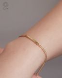  Vòng tay đôi nam nữ vàng & bạc đẹp khoen lật unisex kiểu mới khắc tên Gix Jewel 