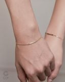  Vòng tay đôi nam nữ vàng & bạc đẹp khoen lật unisex kiểu mới khắc tên Gix Jewel 