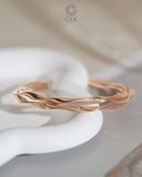  Vòng tay đôi nam nữ dáng cuff hở đai xoắn vô cực | Gix Jewel 