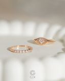  Nhẫn kim cương nữ đẹp đai khứa độc lạ - Half Eternity Gleam | Gix Jewel 