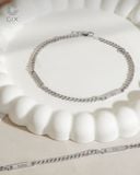  Vòng tay đôi bạc & vàng đẹp sợi khoen lật kiểu mới khắc tên nam nữ Gix Jewel 