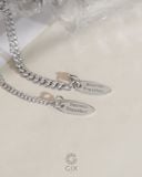  Lắc tay đôi nam nữ bạc đẹp & vàng 18k sợi khoen lật unisex kiểu mới khắc tên Gix Jewel 