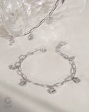  Vòng tay đôi lắc xích nam nữ gắn charm theo yêu cầu | Gix Jewel 