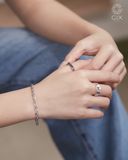  Nhẫn kiểu nữ trái tim ghép set layer đính kim cương | Gix Jewel 