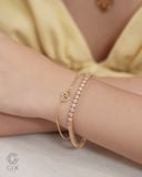  Lắc tay tennis vàng 18k bạc 925 đẹp nam nữ Gix Jewel mạ vàng đính đá cao cấp 