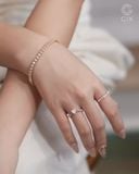  Lắc tay tennis vàng 18k bạc 925 đẹp nam nữ Gix Jewel mạ vàng đính đá cao cấp 