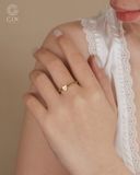  [CÓ SẴN] Nhẫn mặt tim khắc chữ vàng 14k 