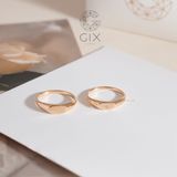  Nhẫn Cưới Vàng 18k Đôi Signet Ring Đẹp Gix Jewel - GCR25050129 